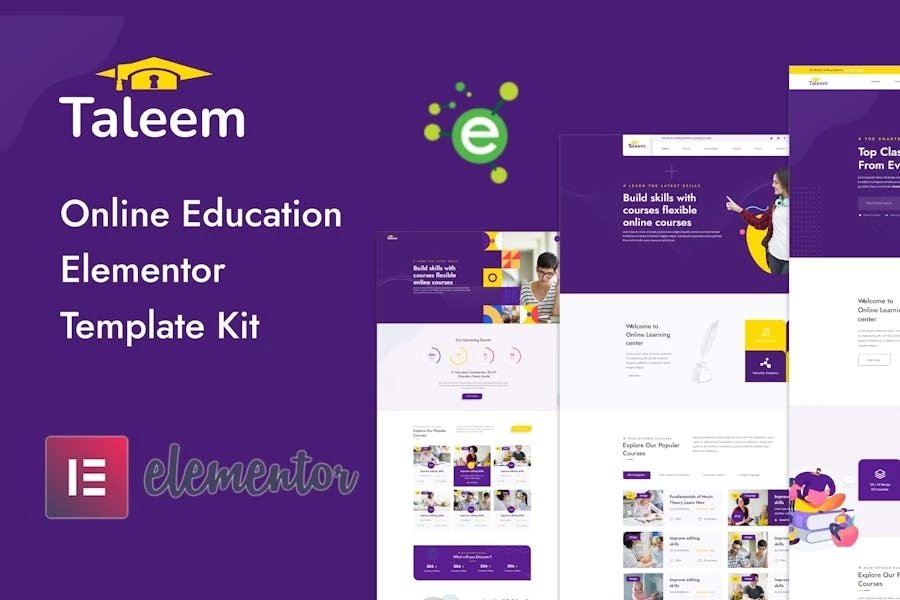 Taleem - Template Kit Elementor para educación en línea