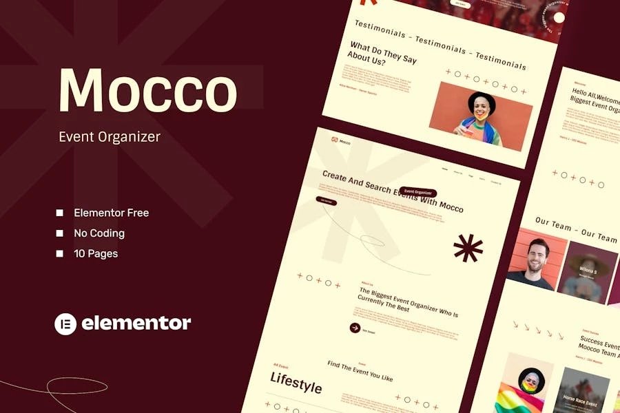 Moocoo - Template Kit Elementor para organizador de eventos