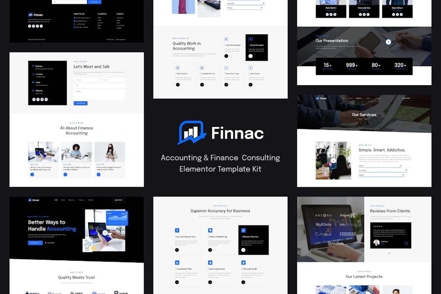 Finnac - Template Kit Elementor de consultoría de contabilidad y finanzas