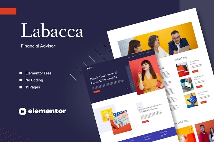 Labacca - Template Kit Elementor para asesores financieros
