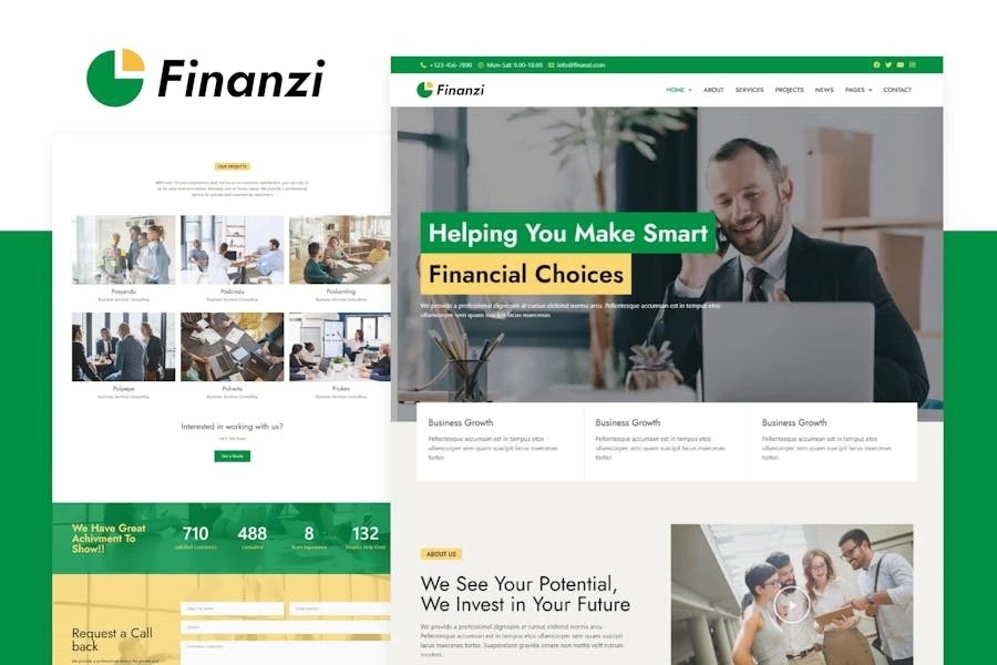 Finanzi - Kit de plantillas Elementor para finanzas y negocios