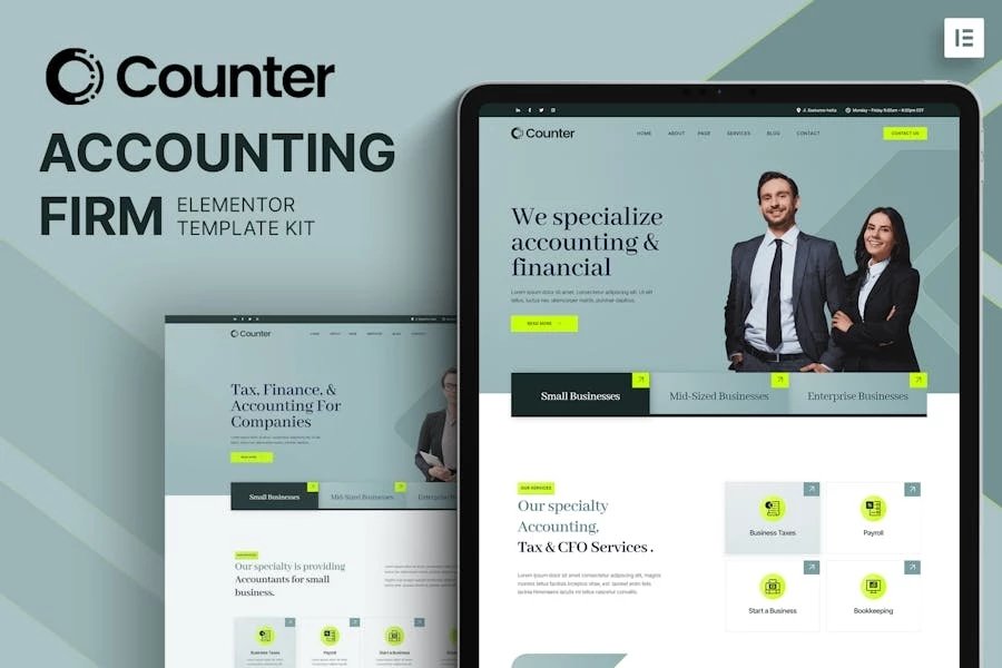 Counter - Template Kit Elementor para firmas de contabilidad