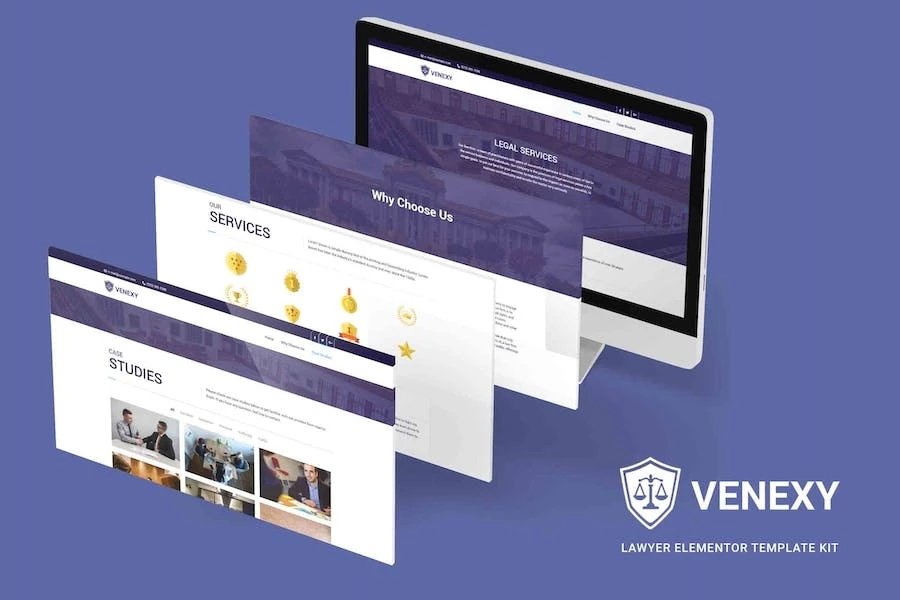 Venexy - Kit Elementor para abogados