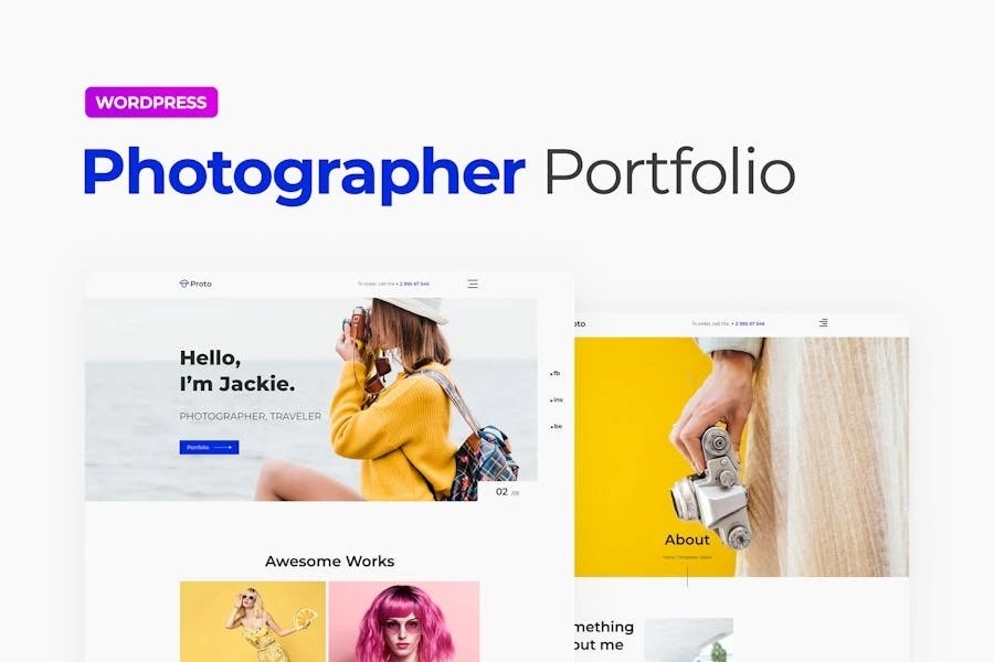 Proto Template Kit para Porfolio de fotógrafos