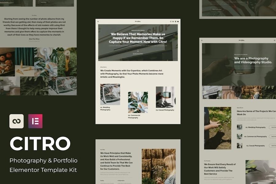 Citro - Template Kit Elementor para fotografía y portafolio