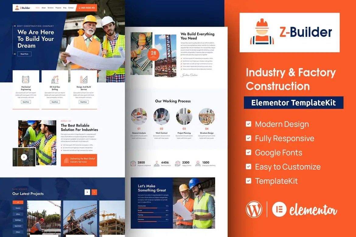 Z-Builder - Template Kit de construcción Elementor