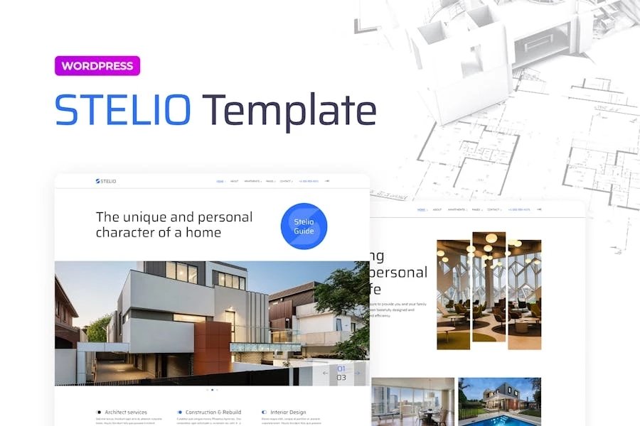 Stelio Kit de plantillas Elementor Pro para empresas de arquitectura y construcción