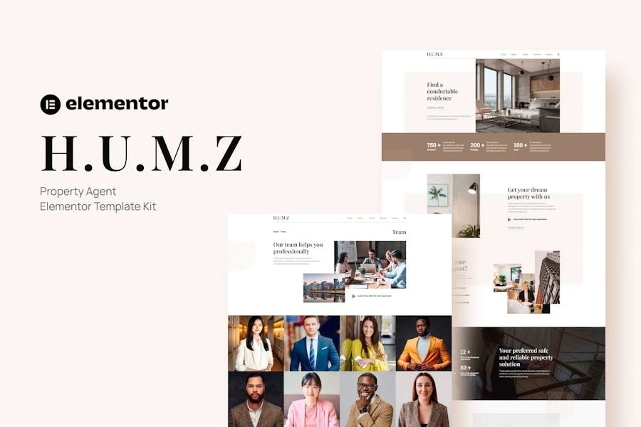 Humz - Template Kit Elementor para agentes inmobiliarios