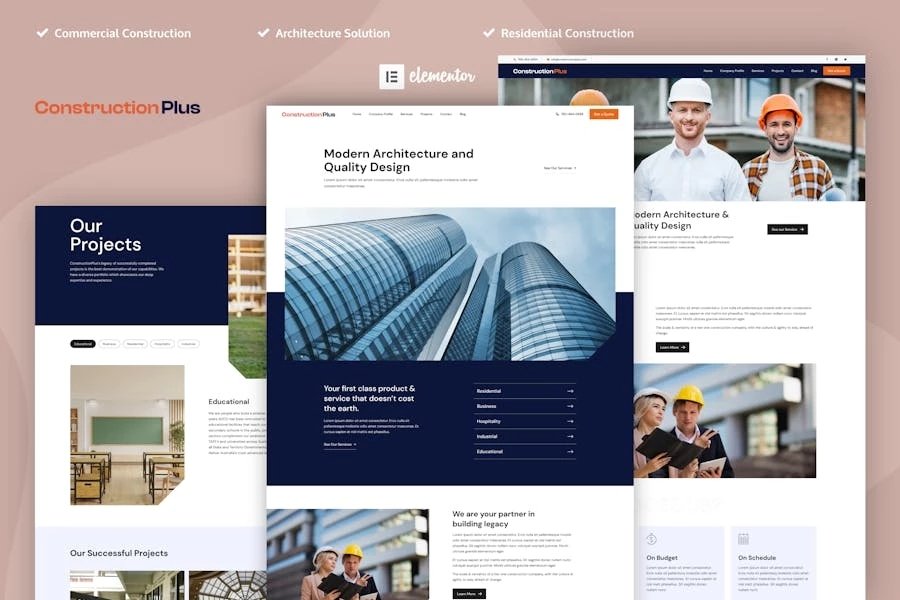 Construction Plus - Template Kit de Construction Elementor
