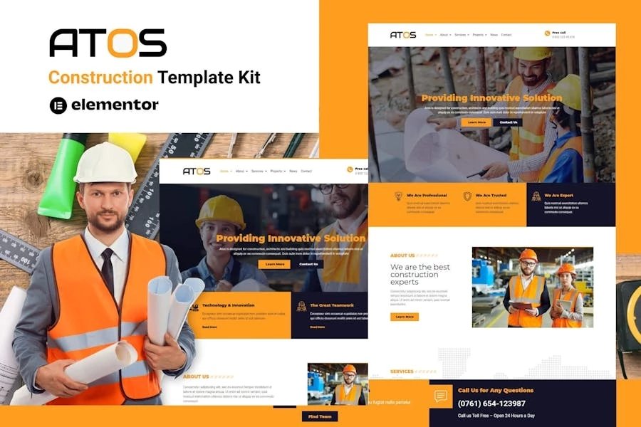Atos - Template Kit de Construction Elementor