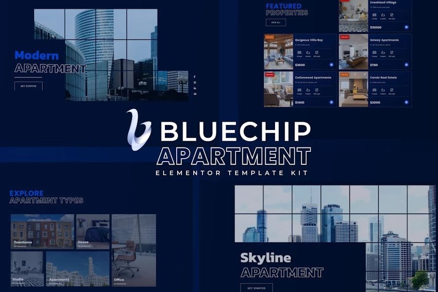 Bluechip - Template Kit de elementos para apartamentos y propiedades