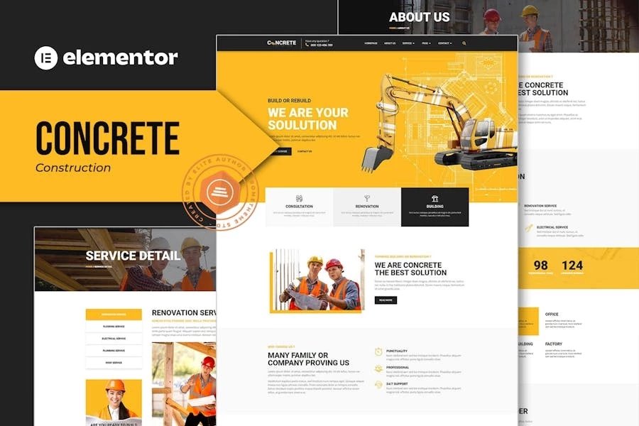 Concreto - Template Kit para elementos de construcción