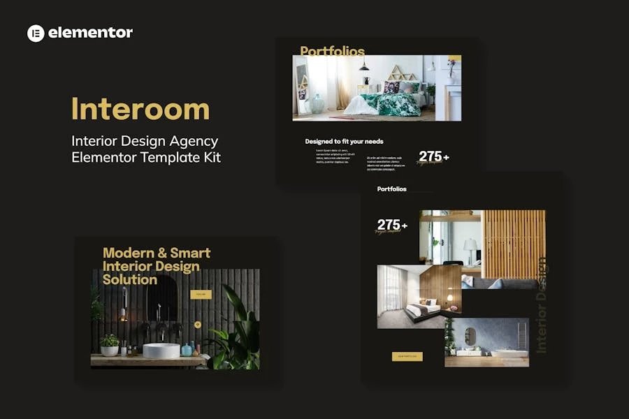 Interoom - Template Kit Elementor de diseño de interiores y arquitectura