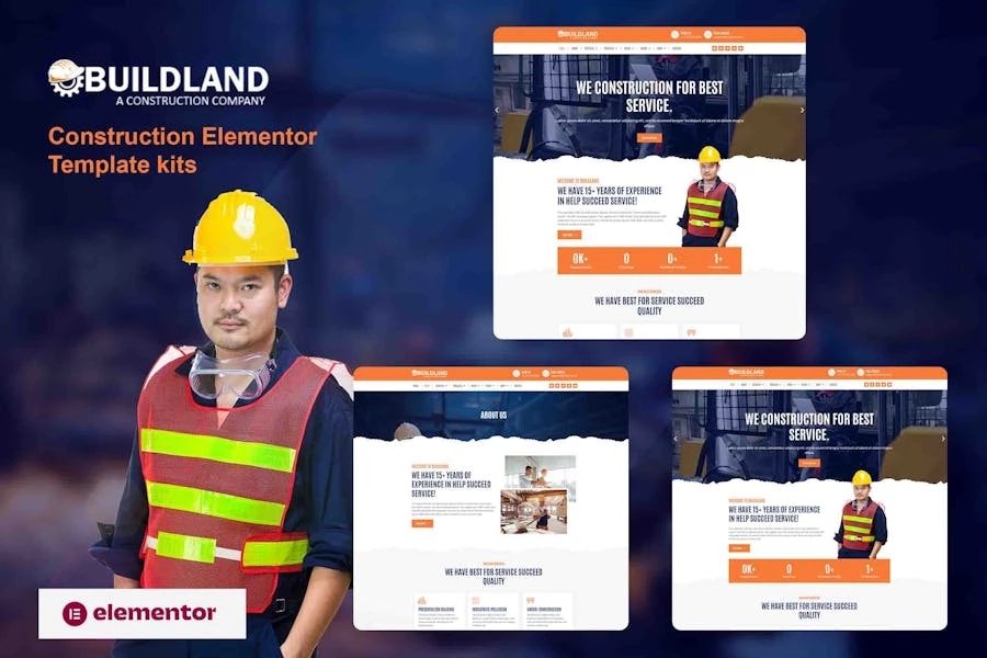 Buildland - Template Kit Elementor para empresas de construcción