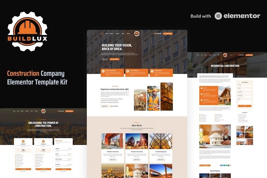 Buildlux - Template Kit Construction Elementor Pro