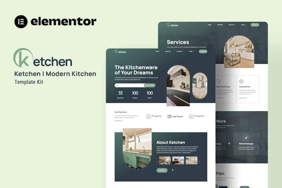 Ketchen - Template Kit de Modern Kitchen Elementor