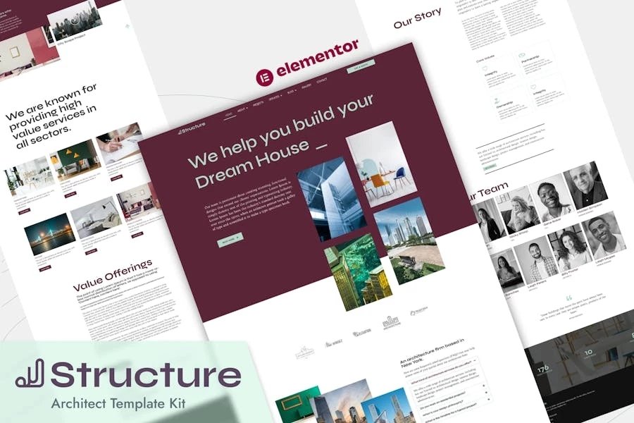Estructura - Template Kit Architect Elementor Pro
