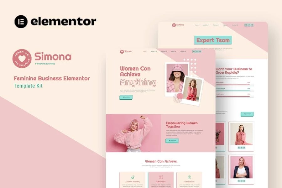 Simona - Template Kit para mujeres empresarias Elementor