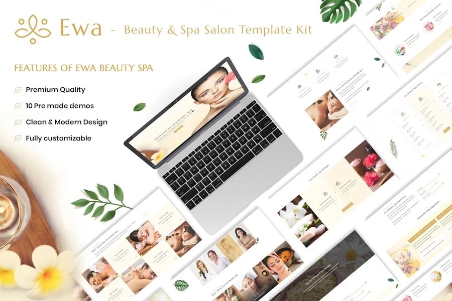 Ewa - Template Kit Elementor para salones de belleza y spa