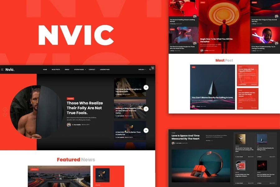 Nvic - Template Kit Elementor para blogs y revistas