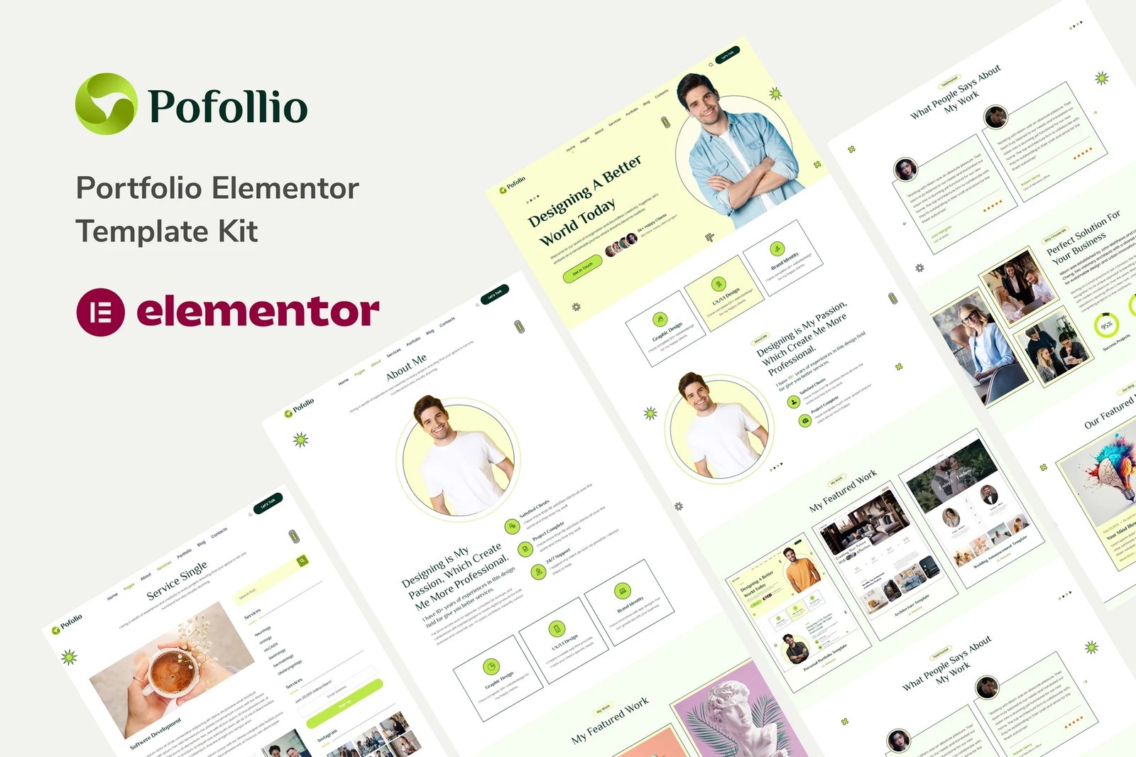 Pofollio - Kit de Plantillas Elementor para Porfolio