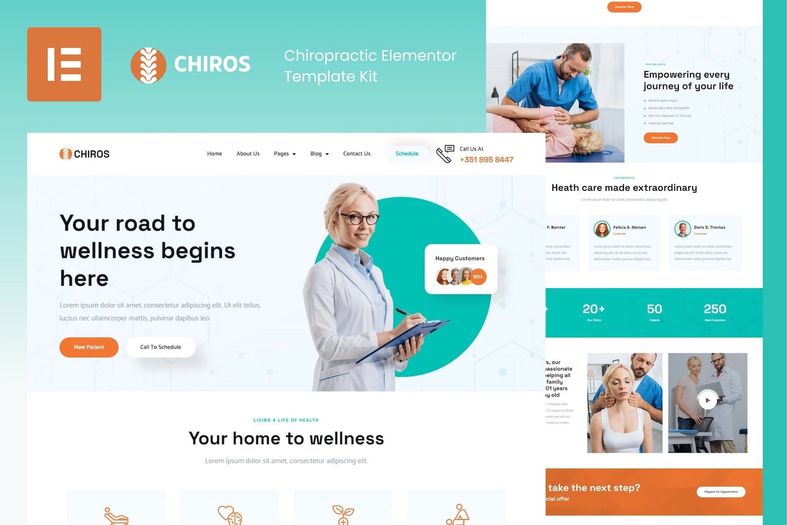 Chiros - Kit de plantillas Chiropractic Elementor Pro
