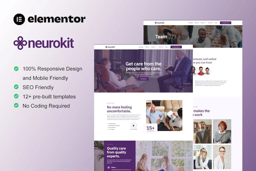 Neurokit - Template Kit de Elementor de salud mental y terapia