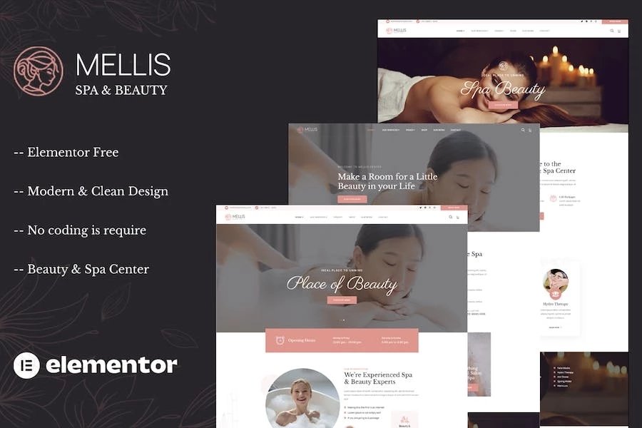 Mellis - Template Kit Elementor para belleza y spa