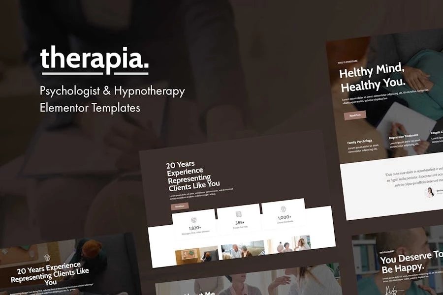 Therapia - Plantillas Elementor de Psicólogo e Hipnoterapia