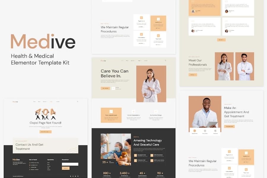 Medive - Template Kit para Elementor para salud y medicina