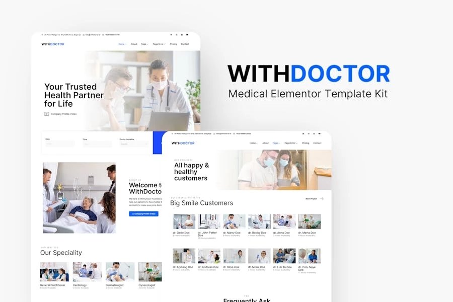 WithDoctor - Template Kit de elementos médicos