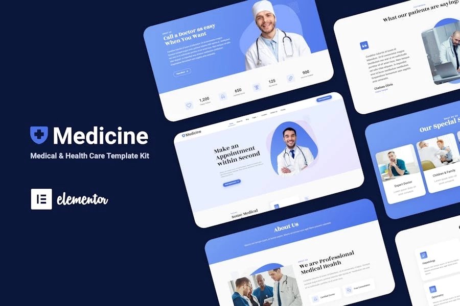 Medisine - Kit de plantillas de Medical Elementor