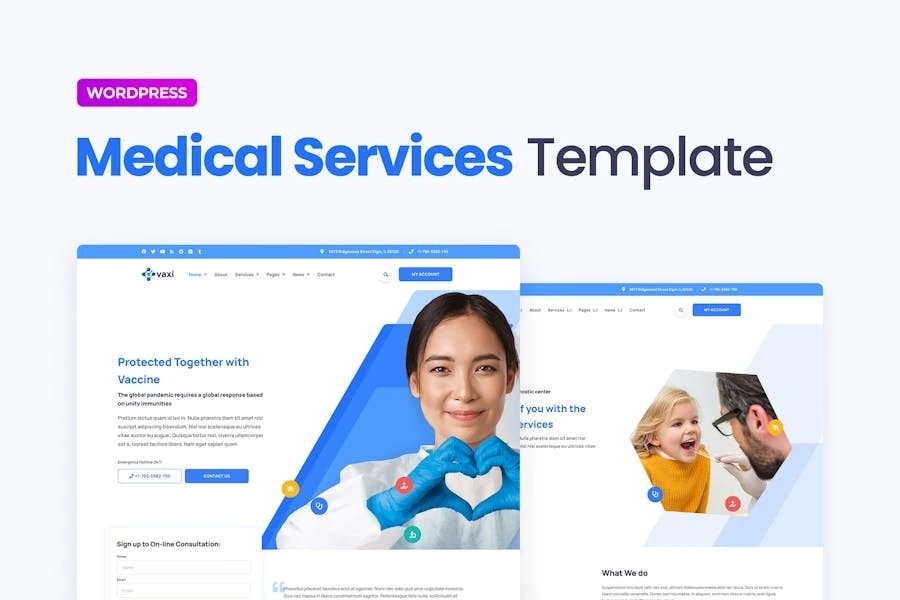 Vaxi - Template Kit Elementor de Vacunación y Servicios de Salud contra