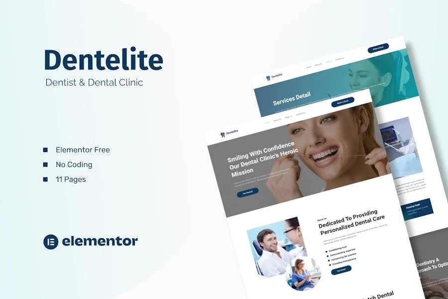 Dentelite - Template Kit Elementor para dentistas y clínicas dentales