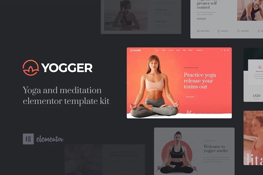 Yogger - Template Kit Elementor de meditación y yoga