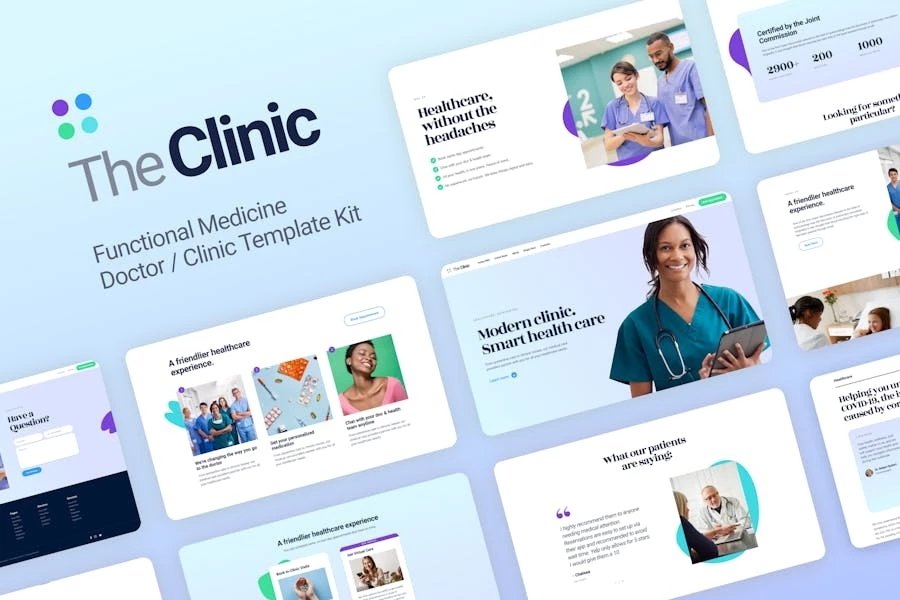 The Clinic - Kit de plantillas Elementor de salud y medicina