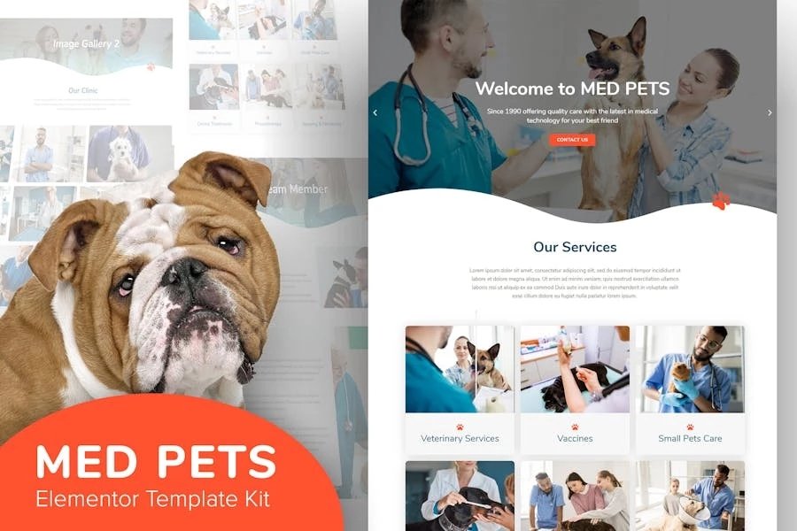 Med Pets - Veterinarian Elementor Template Kit