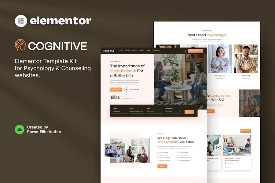 Template Kit Elementor Cognitivo - Psicología y Consejería