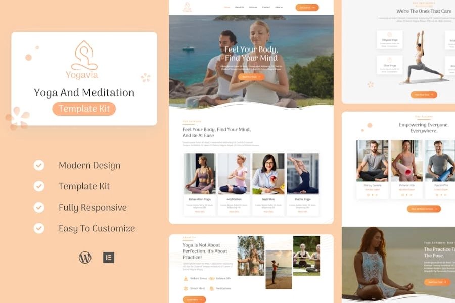 Yogavia - Template Kit Elementor para yoga y meditación