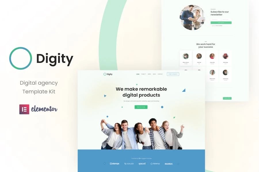 Digity - Kit de plantillas Elementor para agencias digitales