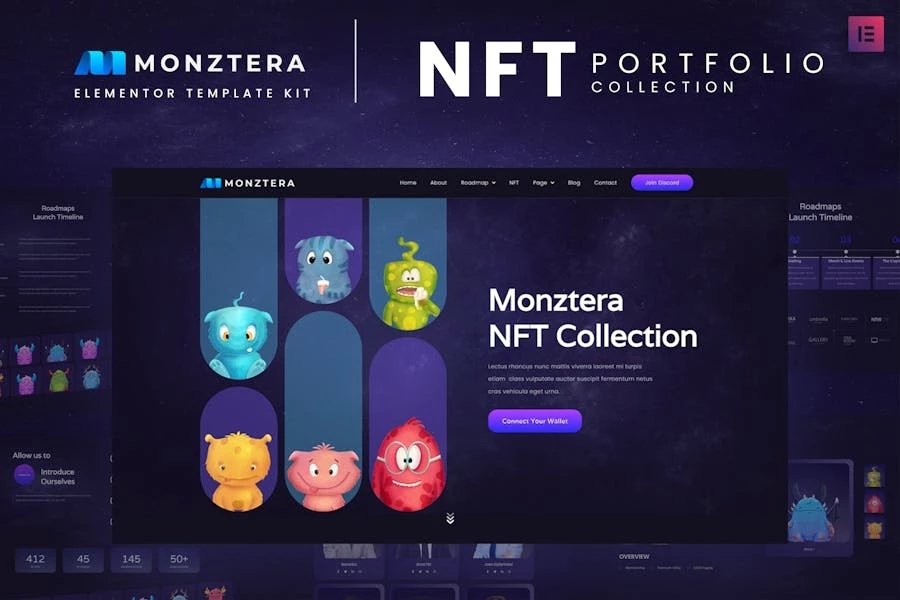 Monztera - Template Kit NFT Porfolio Elementor