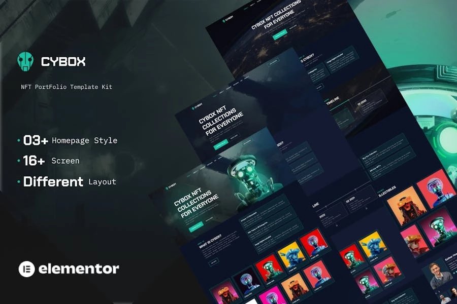 Cybox - Template Kit de NFT Collections Elementor