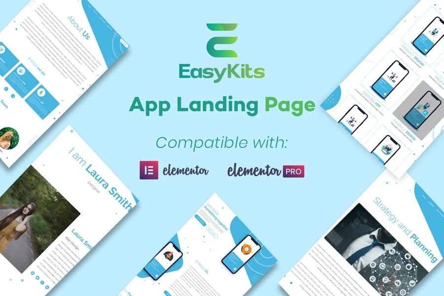 AppLanding - Kit de plantillas de aplicaciones móviles