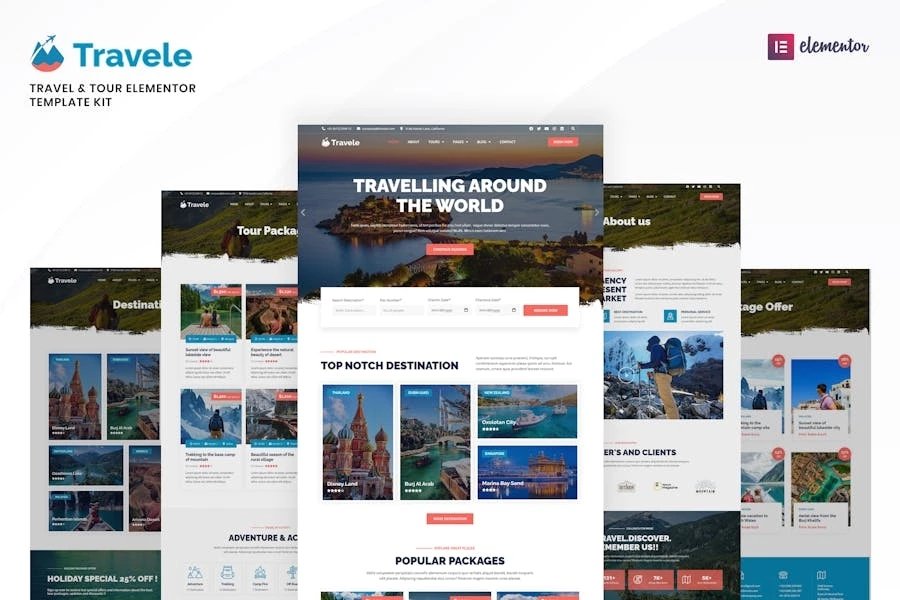 Travele Template Kit para Agencia viajes y turismo