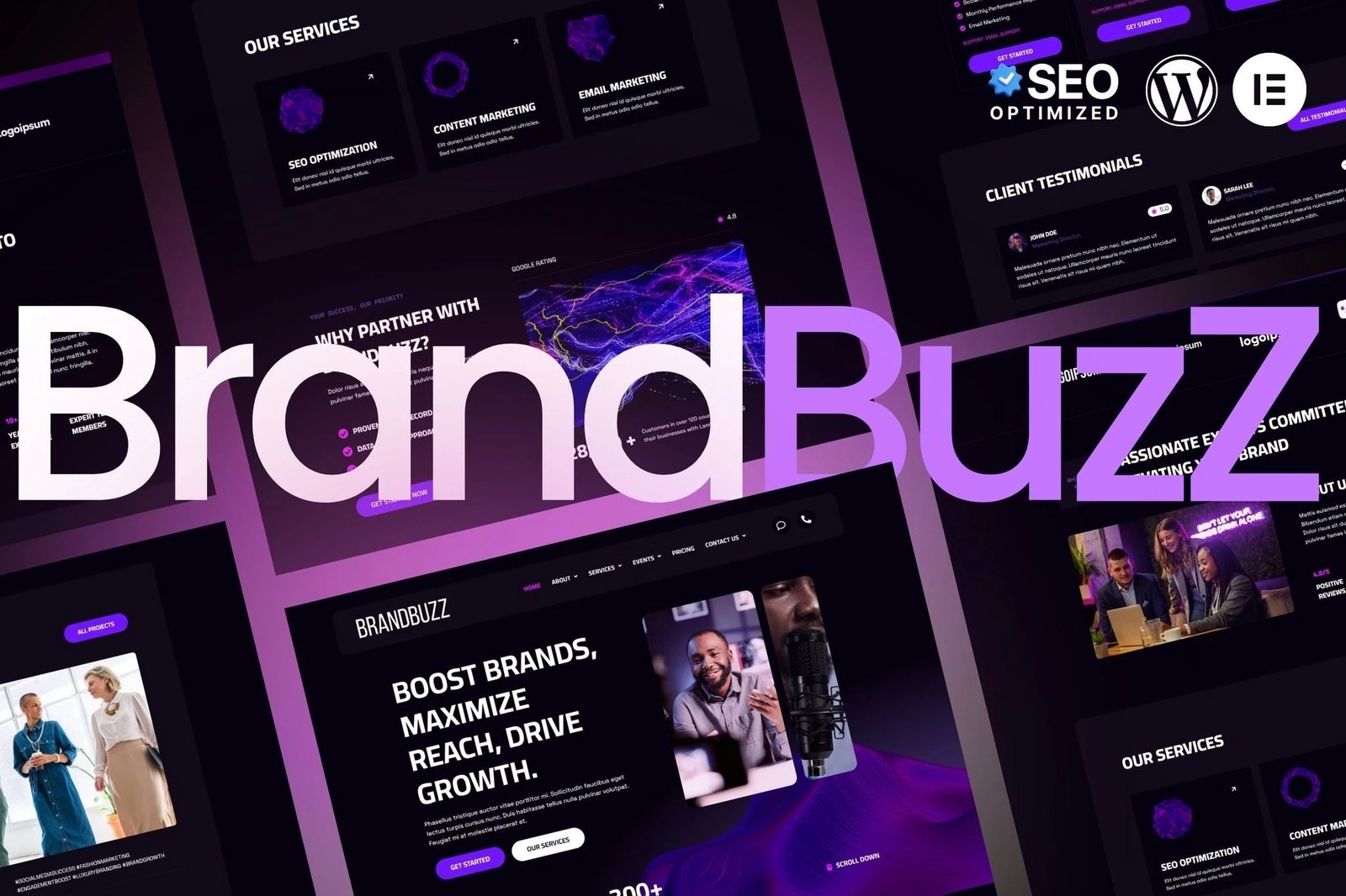 BrandBuzz - Kit Elementor para Agencia Digital