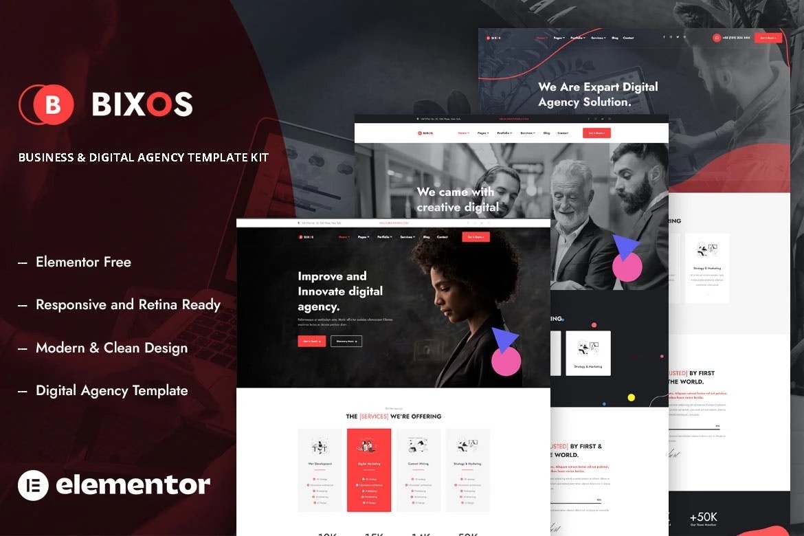 Bixos - Template Kit para Agencia digitales y empresariales