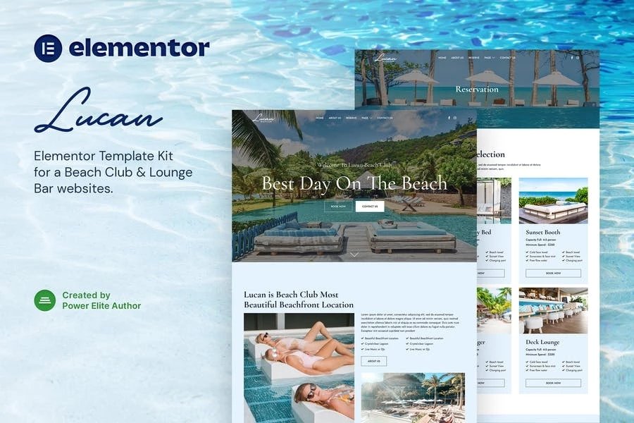 Lucan - Template Kit Elementor para Beach Club Lounge Bar