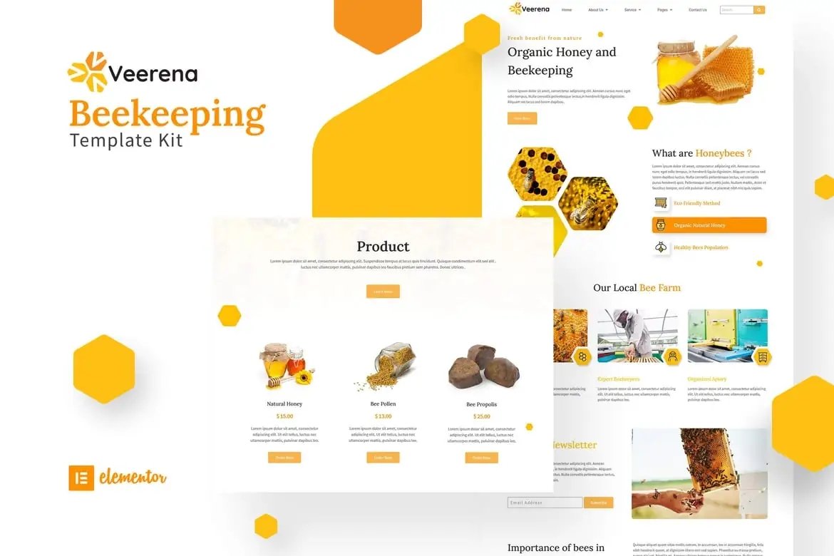 Veerena - Kit de plantillas de Meley Bee Elementor