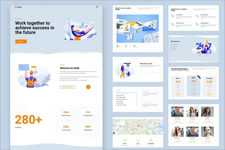 Hade - Kit de plantillas de Business Elementor