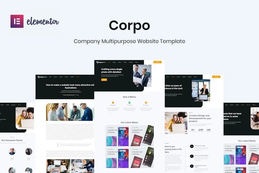 Corpo - Kit de Plantillas Elementor para Empresas Corporativas
